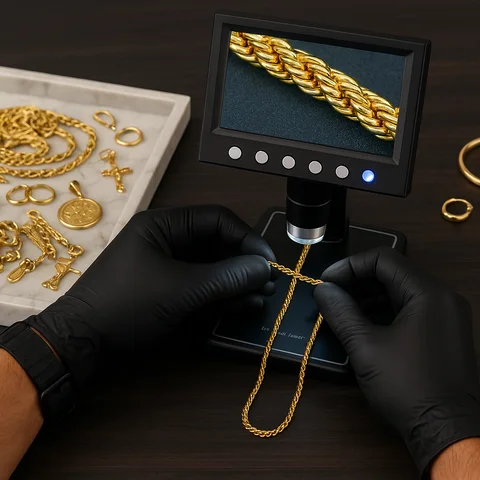 Avaliação de joias de ouro - Anéis, correntes e pulseiras